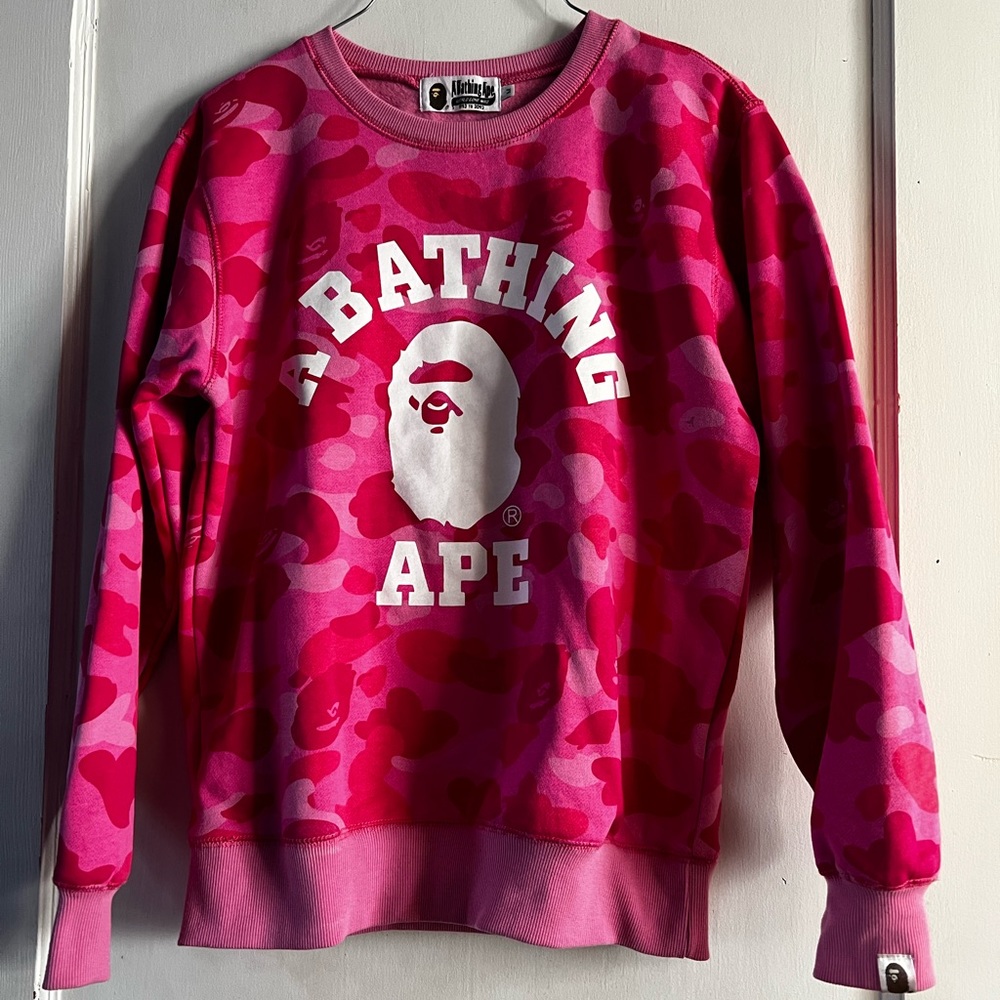 Bape Pink Camo Crewneck